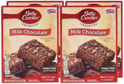Betty Crocker Milk Chocolate Brownie Mix 18.4oz. (Pack of 4 Boxes)