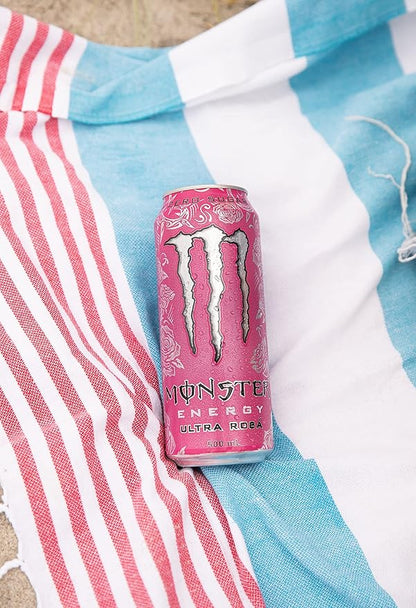 Monster Energy Ultra Rosa, Sugar Free Energy Drink, 16 Ounce (Pack of 15)