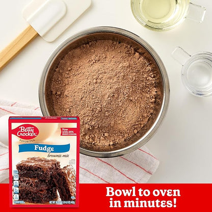 Betty Crocker Favorites Fudge Brownie Mix, Holiday Baking, 16.3 oz (Pack of 12)