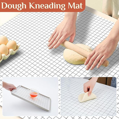 Silicone Baking Mat, 16 IN x 6 FT Free Cutting Baking Sheet,Non-Stick Reusable Dough & Pastry Mat,Non-Slip Silicone Mat Roll for Air Fryer Liner,Freeze Dryer,Oven Baking Pan,Kitchen Counter