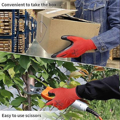 I9 Essentials Nitrile Coated Work Gloves - 12 Pairs Large, Durable, Breathable Safety Gloves for Construction, Gardening, Carpentry – Washable, Reusable for men and women