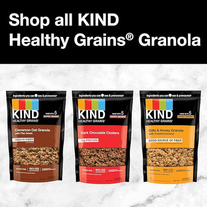 KIND Healthy Grains Clusters, Dark Chocolate Granola, Gluten Free, 10g Protein, 11 Ounce (Pack of 3)