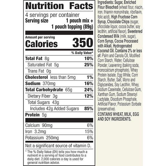 Betty Crocker Mug Treats Chocolate Caramel Cake Mix with Caramel Topping, 4 Servings, 12.5 oz. (Pack of 6)