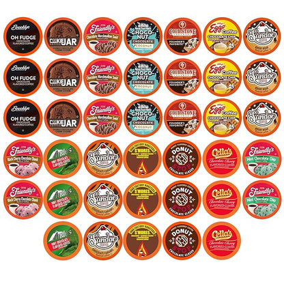 Two Rivers Coffee Chocolate Lovers Pods Single Serve Cups, Chocolate Coffee, Compatible with K Cup Brewers Including 2.0 40 Count (Pack of 1)