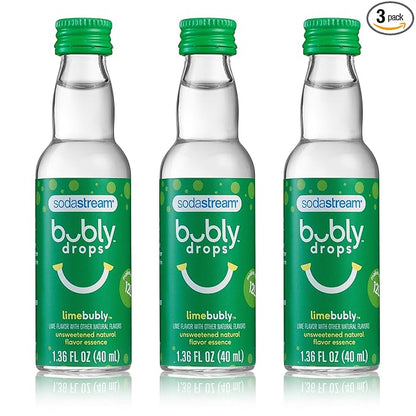 SodaStream bubly Drops, Lime, 1.36oz (Pack of 3)