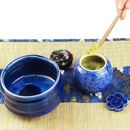 Artcome 12Pcs Japanese Matcha Tea Set - Bowl, Bamboo Whisk, Holder, Brush and Screen - Handmade Ceremony Kit for Traditional Tea Ceremony