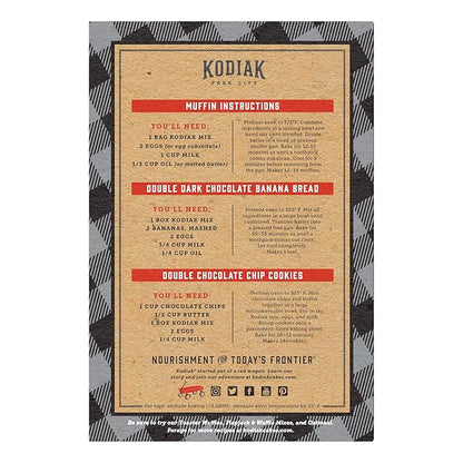 Kodiak Cakes Power Bake Muffin Mix, Double Dark Chocolate, 14 Ounce (Pack of 6)