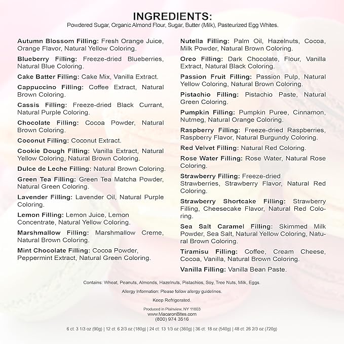 Gourmet Macarons, 24 Flavor