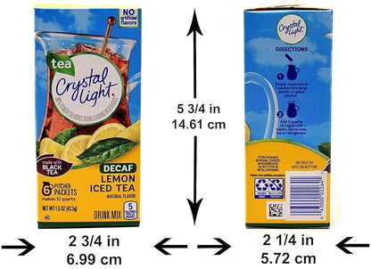 Crystal Light Lemon Decaf Iced Tea Natural Flavor Drink Mix, 12-Quart Canister (Pack of 2)