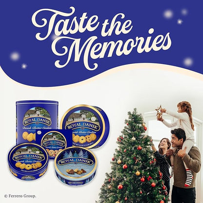 Royal Dansk Danish Butter Cookies, Holiday Cookie 4 Pack, Gift Tin, 45.2 oz