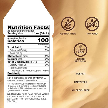 Monin - Vanilla Syrup, Versatile Flavor, Great for Coffee, Shakes, and Cocktails, Gluten-Free, Non-GMO (750 ml)