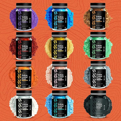 BeePoint Burgundy Edible Luster Dust 15g - Food Grade, Vibrant Color Shimmer Powdered Dust for Drinks, Cocktails, Cake Decorating, Baking, Chocolates, Candy, Sweets, & Cookies - Vegan & Gluten Free