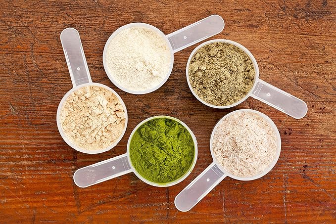 70 mL Plastic Measuring Packaging Scoop (=70 cc/ = 4.73 Tablespoon/ = 2.37 fl oz/ = 0.3 Cup), Meidum Handle - to Measure and Dispense Spices, Granules, Powders, for Seeds Packing (20)