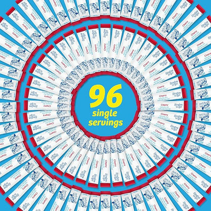 Wyler's Light Singles To Go Powder Packets, Water Drink Mix, Cherry, 96 Single Servings (Pack of 12)