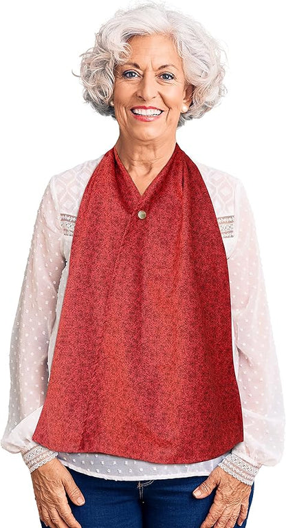 Adult Bib Scarf - Dignified Alternative to Bibs | Washable and Reusable Clothing Protectors for Eating