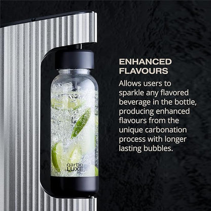 Twenty39 qarbo LUXE Premium Sparkling Water Maker - Anodised Aluminium Carbonator for Home, Carbonates Any Drink (CO2 Cylinder Sold Separately)
