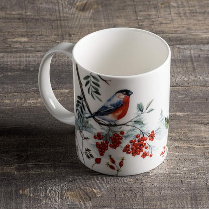 Maison d' Hermine Coffee Mug with Handles Fine Bone China Mugs Pack of One Tea Cups for Hot Beverages Cappuccino Latte Home Restaurant Office Perfect for Gift (Morzine - Morzine, 15 Ounce)