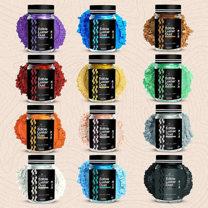 BeePoint Pink Edible Luster Dust 15g - Food Grade, Vibrant Color Shimmer Powdered Dust for Drinks, Cocktails, Cake Decorating, Baking, Chocolates, Candy, Sweets, & Cookies - Vegan & Gluten Free