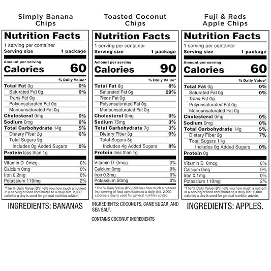 Bare Baked Crunchy, Fruit Variety Pack, 0.53 Ounce (Pack of 16)