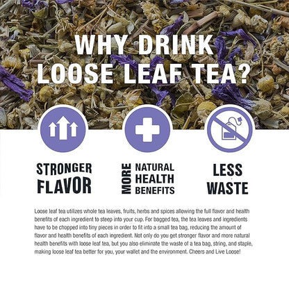 Tiesta Tea - Palm Beach Punch, Loose Leaf, Fruit Punch Herbal Tea, Caffeine-Free Tropical Blend with Apple and Orange, Brews Hot or Iced, 16oz Resealable Bulk Pouch, Up to 200 Cups
