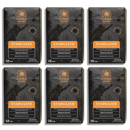 Copper Moon Single Serve Coffee Pods for Keurig K-Cup Brewers, Medium Roast, Stargazer Blend, 72 Count