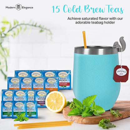 Refreshing Iced Tea Beverages - Fruit Flavored Tea in Peach, Berry, Mint, & Classic Brew - Convenient, Cool, Hydrating, and Delicious Iced Drinks, Ready-to-Enjoy, Great for Summer and Every Occasion