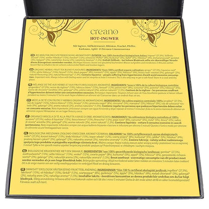 Creano Organic Herbal Tea Gift Set "Organic Herbal Tea" – 12 Pyramid Tea Bags in 9 Different Varieties – 22.5 g*