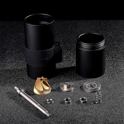 Normcore Manual Coffee Grinder V2-38mm Titanium Contemporary Conical Burr - Hand Grinder - Adjustable Settings - For Espresso, Aeropress, Pour over, French Press