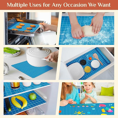 Silicone Baking Mat, 12 IN x 10 FT Free Cutting Baking Sheet, Non-Stick Reusable Dough & Pastry Mat, Non-Slip Silicone Mat Roll for Air Fryer Liner, Freeze Dryer, Oven Baking Pan, Kitchen Counter