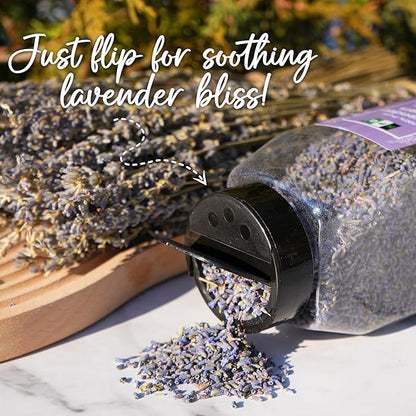 NPG Freeze Dried Lavender Flowers 4 Oz, Culinary Grade Lavender Buds for Tea, Baking, DIY Soap, Candle Making, Potpourri, Natural Fragrance Sachets, All-Natural, Non-GMO, Gluten-Free