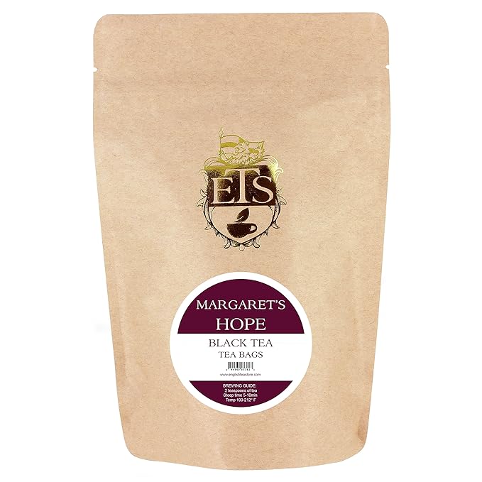 Margaret's Hope Darjeeling Tea Bags | Premium 2nd Flush Muscatel Black Tea | Loose Leaf Flavor in Convenient Bags | Elegant Gift for Tea Lovers | 25 Count Pouch | English Tea Store