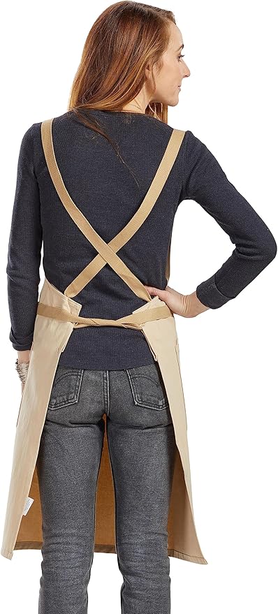 Caldo Crossback Kitchen Apron for Cooking (Bone)
