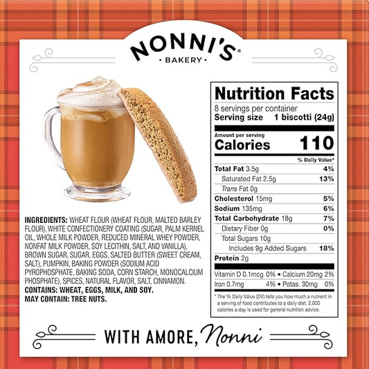 Nonni's Holiday Italian Biscotti Cookies - 3 Boxes Christmas Cookies - Dark Chocolate Peppermint Cookies, Gingerbread Cookies & Pumpkin Cookies - Biscotti Individually Wrapped Cookies - 6.88 oz