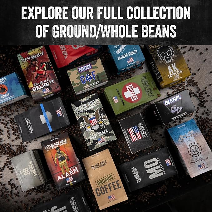 Black Rifle Coffee Company Ground Coffee Medium Roast - Roasted Blend Made from Pure Arabica Beans - Colombian & Brazilian Beans - Veteran Founded & American Made (Fit Fuel, 12oz Bag)