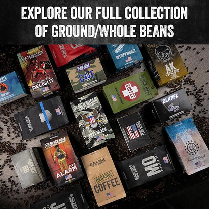 Black Rifle Coffee Company Ground Coffee Medium Roast - Roasted Blend Made from Pure Arabica Beans - Colombian & Brazilian Beans - Veteran Founded & American Made (Just Decaf, 12oz Bag)
