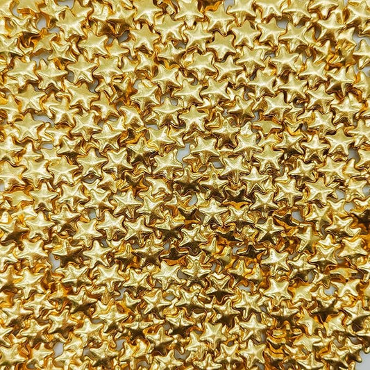 10mm Super Gold Stars Sprinkles Edible Stars Cake Decorating Stars Cake Decorations Cupcake Toppers Cookie Decorating Perfect for Cakes,Cupcakes,Desserts Toppings 3OZ