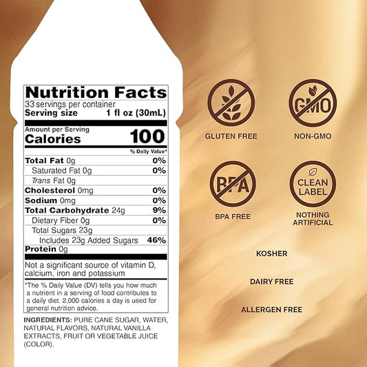 Monin - Vanilla Syrup, Versatile Flavor, Great for Coffee, Shakes, and Cocktails, Gluten-Free, Non-GMO (1 Liter)