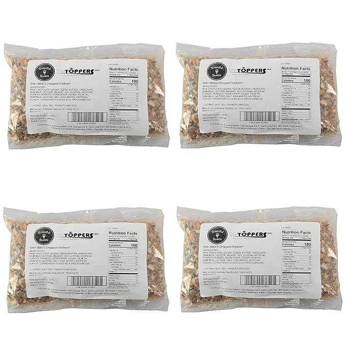 Snickers Chopped Candy 2 LBS – Chocolate Bits for Sundaes, Frozen Yogurt & Dessert Creations – Bulk Topping Mix for Parties, Ice Cream Bar Supplies, Buffet Stations & Sweet Treat Kits