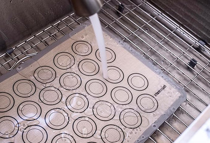Macaron Silicone Baking Mats - Non-Stick Macaron Mat for Easy Baking | Heat Resistant & Dishwasher Safe Macaron Baking Mat | Reusable & Eco-Friendly, 1/2 Sheet Size - Pack of 4 - for Cookies & More