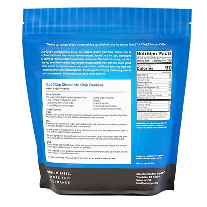 Cup4Cup Multipurpose Flour, 3 Pounds, Certified Gluten Free Flour, 1:1 All Purpose Flour Substitution, Non-GMO, Kosher, Made in the USA
