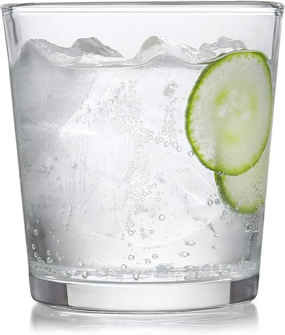 Libbey Preston Tumbler and Rocks Glasses Set, All Purpose Everyday Drinking Glasses Set of 16, Dishwasher Safe Kitchen Glassware Set