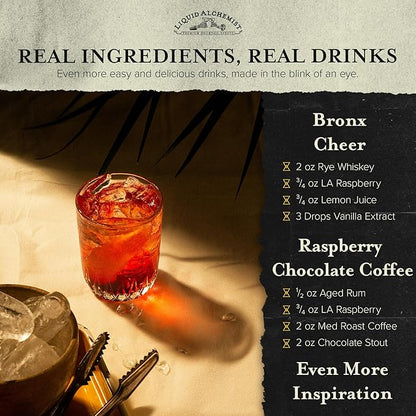 Liquid Alchemist Raspberry Syrup for Drinks - Real Ingredients Make our Raspberry Puree for Drinks the Perfect Drink Mixer - Our Cocktail Syrup is Non-GMO & Vegan (25 oz)