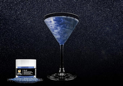 Blue BREW GLITTER Edible Glitter For Drinks, Cocktails, Beer, Garnish Glitter & Beverages | KOSHER & HALAL Certified | 100% Edible & Food Grade | Vegan, Gluten, Nut Free (50g, Blue)