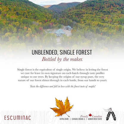 Escuminac, Canadian Maple Syrup Gift Set, 3 Harvests Included From Delicate to Strong Taste. 100% Pure & Organic.