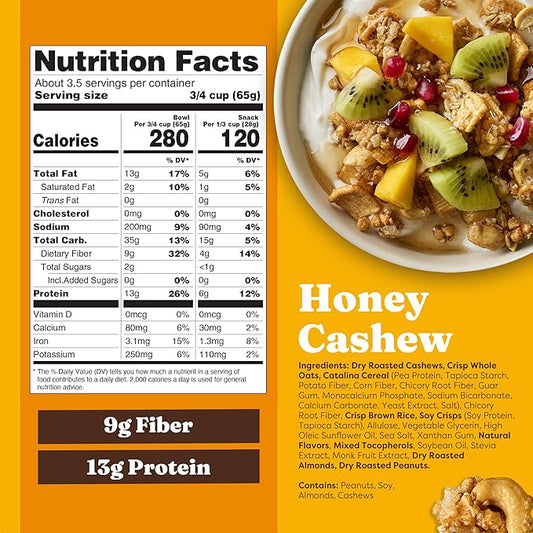 Catalina Crunch Protein Granola - Low Sugar Breakfast Cereal with 13g of Protein - Gluten Free, Keto Friendly - Variety Pack - 8 oz. Bag (Pack of 3)