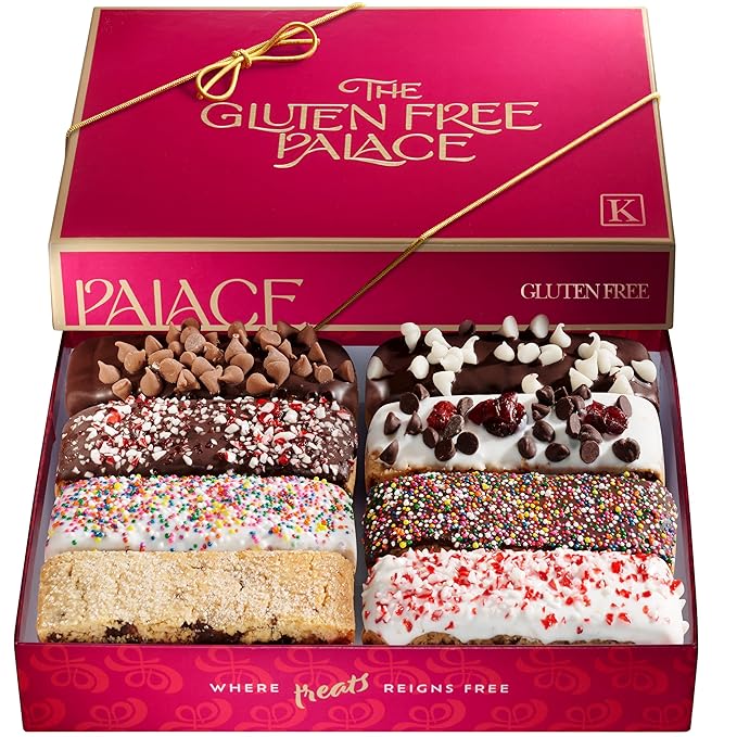 Gluten Free Palace Biscotti Cookies Gift Basket – Gluten Free Chocolate Cookies – Assorted Biscotti Chocolate Gift Box for Family, Sympathy, Men & Women