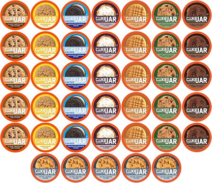 Cookie Jar Assorted Flavored Coffee Pods for Keurig K Cup Brewers, 40 Count Variety Pack – Flavored Coffee Sampler with Multiple Delicious Options