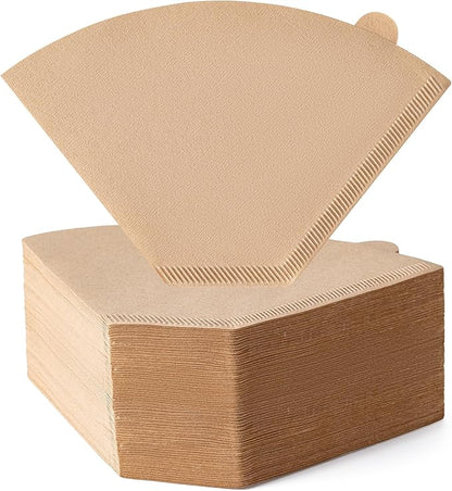 Coffee Filters, #4 Cone Coffee Filter 200 Count, Unbleached Natural Paper Filter 8-12 Cup, Disposable for Pour Over and Drip Coffee Maker