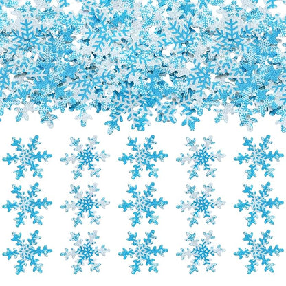 Gyufise 50Pcs Pink Edible Cupcake Cake Toppers Snowflake Cake Decorations for Christmas Winter Frozen Theme Party Supply Decoration Multi