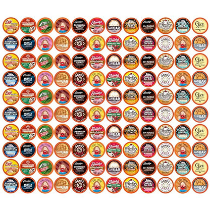 Coffee Pod Variety Packs Super Flavored Sampler, Assorted, Compatible with 2.0 K-Cup Brewers, Variety Pack, 120 Count (Pack of 1)